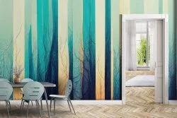 Geometric wallpaper branches