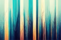 Geometric wallpaper branches