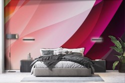 Carta da parati artistica con onde colorate