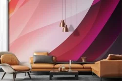 Artistic Adhesive Wallpaper with colorful waves