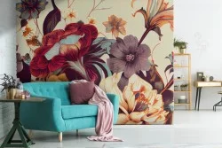 Floral Wallpaper Ivory Background