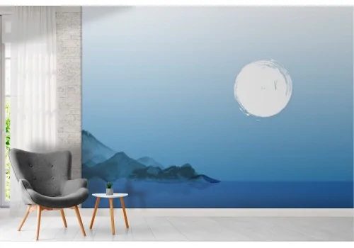 Mountain wallpaper in the sea abstract landscape 2