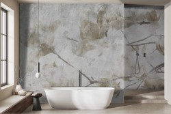 Carta da parati astratta fiori grigio