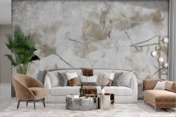 Adhesive Wallpaper Abstract Gray Flowers