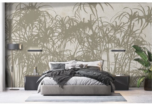 Vintage wallpaper high palms