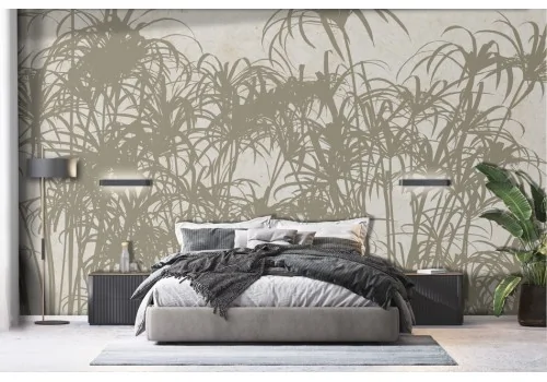 Vintage Wallpaper High Palms -a335