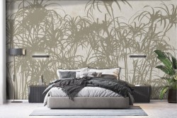 Vintage wallpaper high palms