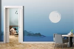 Carta da Parati Dipinti e Acquerelli Montagna Natura Spiaggia e Mare