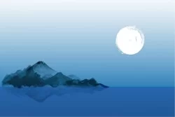 Carta da Parati Design e Stili Paesaggi e Natura Dipinti e Acquerelli Montagna Natura Spiaggia e Mare