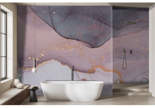 Pink and gold marble wallpaper