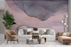 Pink and Gold Marble Adhesive Wallpaper