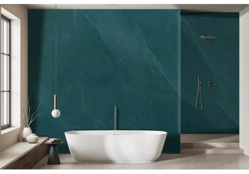 Petroleum green marble wallpaper -a340
