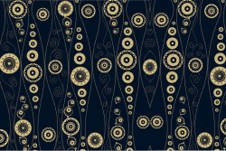 Carte da Parati cerchi oro e nero