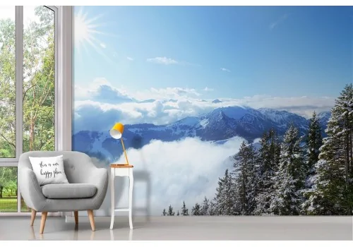 Wallpaper mountain peaks landscape with snow 2