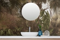 Adhesive Wallpaper Jungle with tropical trees and leaves