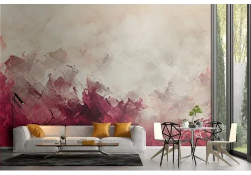 Red and ivory abstract wallpaper 2