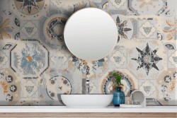 Carta da Parati Adesiva vintage damascata