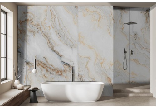 White gold marble wallpaper