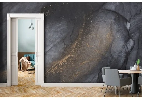 Black marble finish wallpaper 2