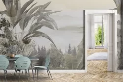 Carta da Parati foglie tropicali