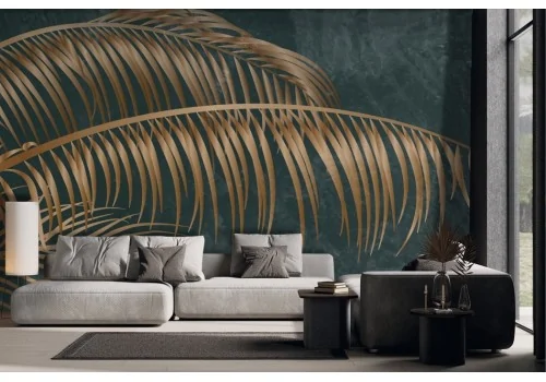 Dark Wallpaper Gold Black Leaves -a360