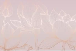 Stylized pink flower wallpaper