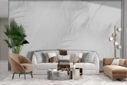 Adhesive Wallpaper Abstract White Feathers