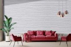 Minimal white tile wallpaper