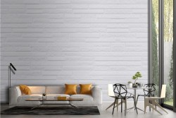 Adhesive Wallpaper White Minimal Tiles