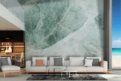 Green white marble wallpaper