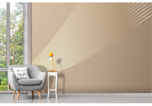 Stylized modern gold stripe wallpaper 2