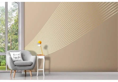 Stylized modern gold stripe wallpaper 2