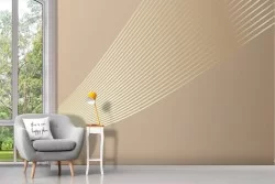 Adhesive Wallpaper stylized modern gold stripes