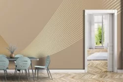Modern gold striped wallpaper