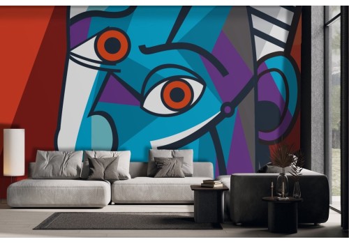 Colorful artistic wallpaper painting