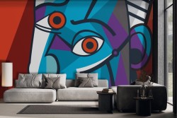 Colorful artistic wallpaper painting