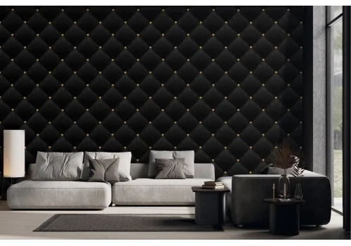 Luxury black wallpaper with gold dots -a375
