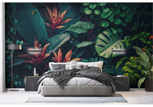 Jungle tropical leaves wallpaper