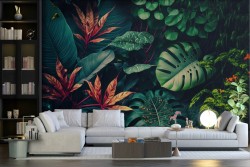 Tropical leaves wallpaper