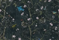 Vintage black wallpaper