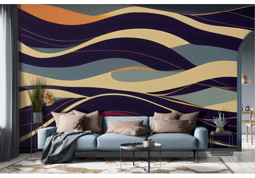 Modern colorful wave wallpaper