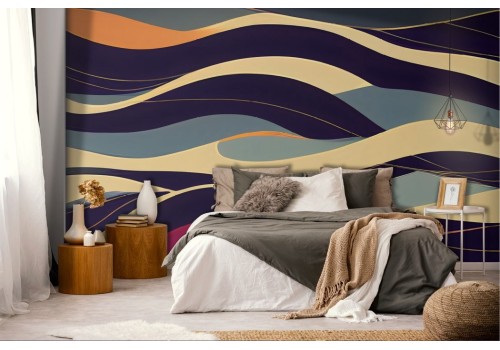 Modern colorful wave wallpaper 2