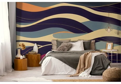 Modern colorful wave wallpaper 2