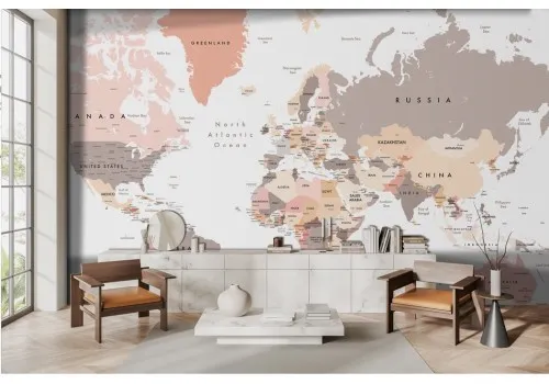 World map geographic map wallpaper