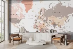 World map geographic map wallpaper