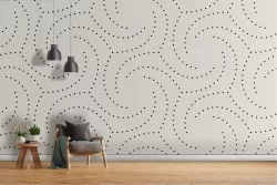 Carta da parati geometrica con puntini