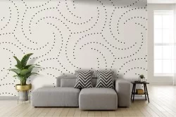 Geometric Adhesive Wallpaper with Dots