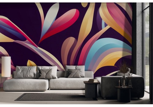 Artistic colorful wallpaper black background