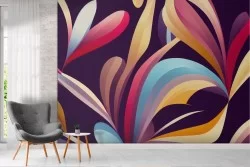 Carta da Parati colorata sfondo nero