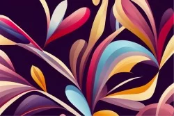 Colorful wallpaper with black background